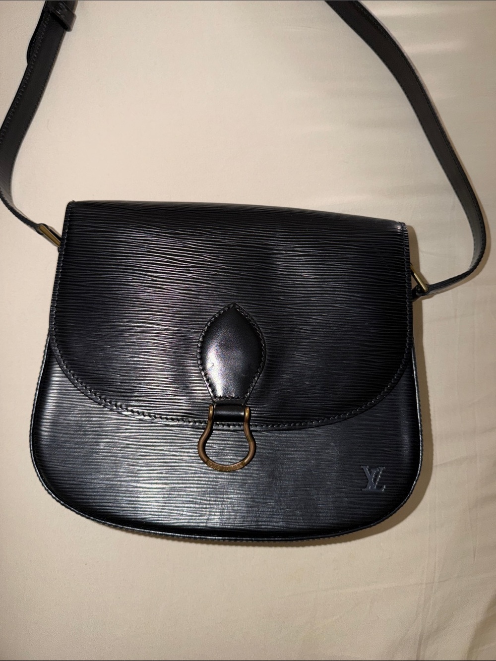 Louis Vuitton Black Epi Leather Crossbody St. Cloud Bag
